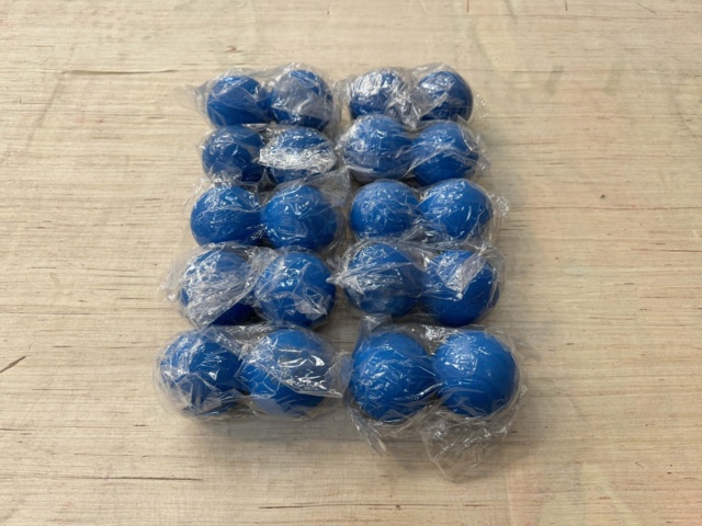 1098706-3 10 st Blåa dubbel lacrosseboll (Peanut style)