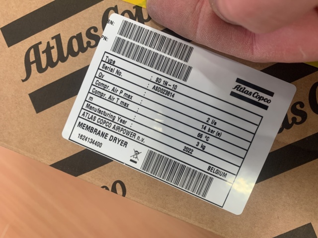 993294-4 Membrane dryer with pre-filter Atlas Copco SD1N