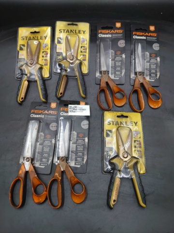 1103001-1 3 Stanley sheet metal scissors + 4 universal scissors - Shipping included