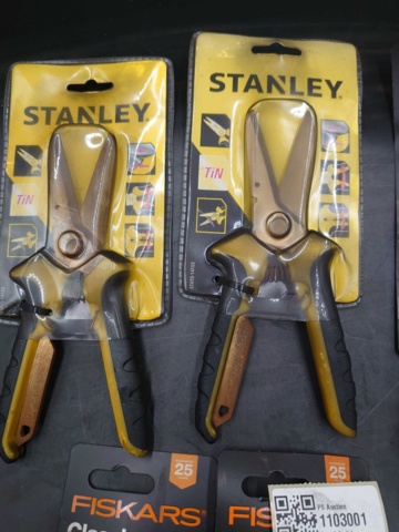 1103001-3 3 Stanley sheet metal scissors + 4 universal scissors - Shipping included