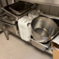 1057388-10 Various commercial kitchen utensils (trays, canteens, troughs, pans, etc.).