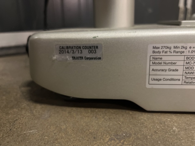 1052544-6 Body scale Tanita MC-780MA -2014