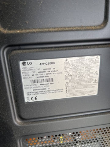 1022414-4 TV LG 42PQ2000 - 42 inches