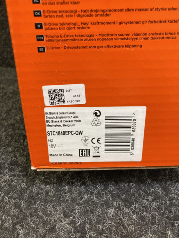 1100962-2 Grass trimmer Black & Decker STC1840EPC-QW 18V