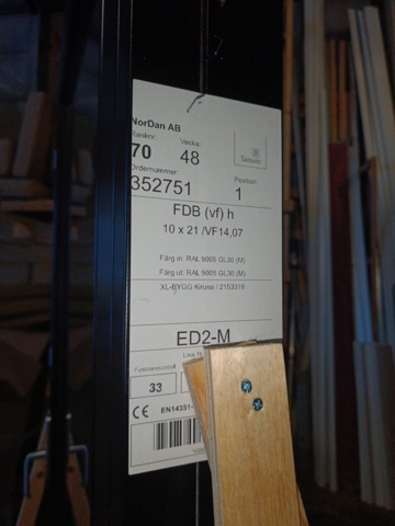 999564-9 Balcony door NorDan 10x21