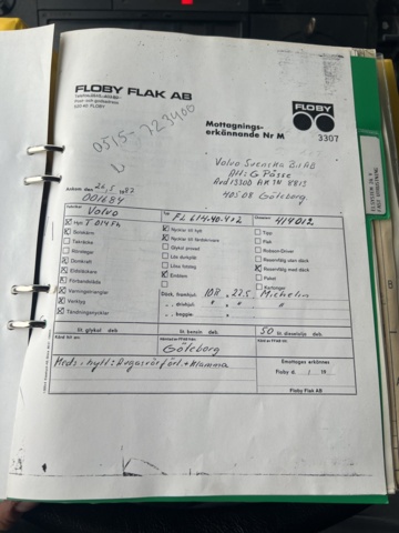 1051245-43 Fire truck/Fire truck Volvo FL 614 4X2 with mast, ladder & tank - 1987