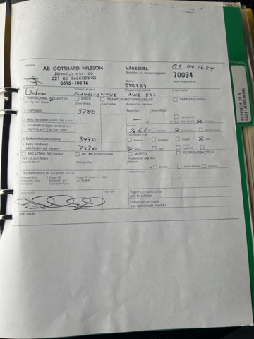 1051245-44 Fire truck/Fire truck Volvo FL 614 4X2 with mast, ladder & tank - 1987