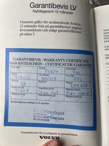 1051245-48 Fire truck/Fire truck Volvo FL 614 4X2 with mast, ladder & tank - 1987