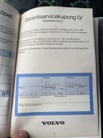 1051245-50 Fire truck/Fire truck Volvo FL 614 4X2 with mast, ladder & tank - 1987