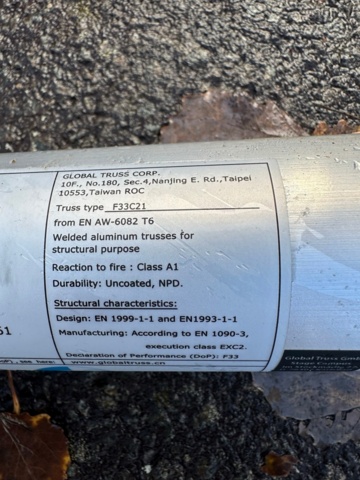 1064857-5 Stage trusses with angles - Global truss