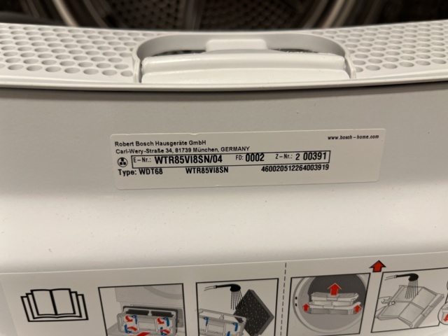 1057436-6 Washing column, Bosch WDT68 &amp; WLM68