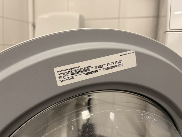 1057436-11 Washing column, Bosch WDT68 &amp; WLM68