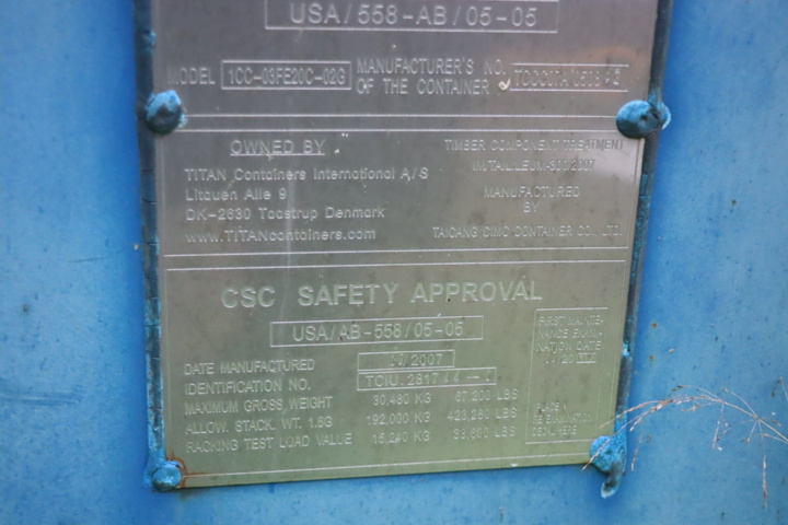 1107971-23 Container 20 feet