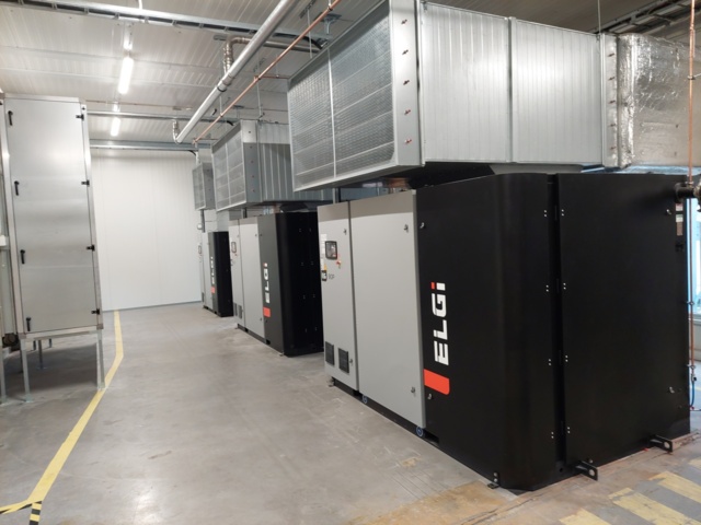 1110726-2 Complete compressor system Elgi with tank