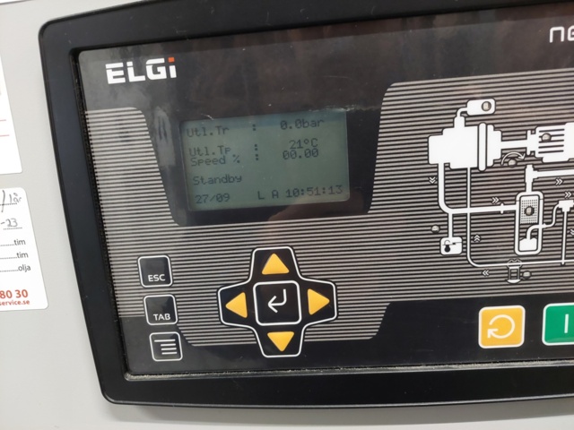 1110726-10 Complete compressor system Elgi with tank