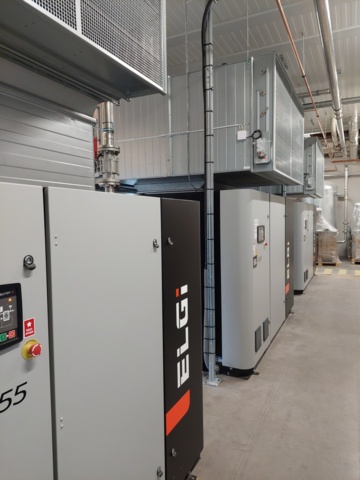 1110726-13 Complete compressor system Elgi with tank