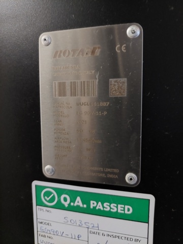 1110726-22 Complete compressor system Elgi with tank