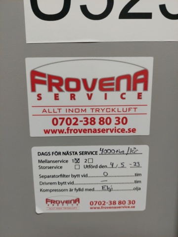 1110726-33 Complete compressor system Elgi with tank