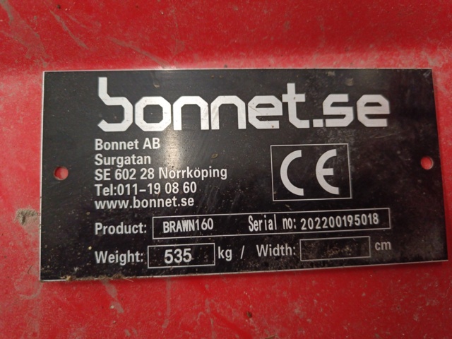 1000026-17 Wood chipper Bonnet W160 / Brawn160