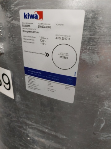 1110726-68 Complete compressor system Elgi with tank