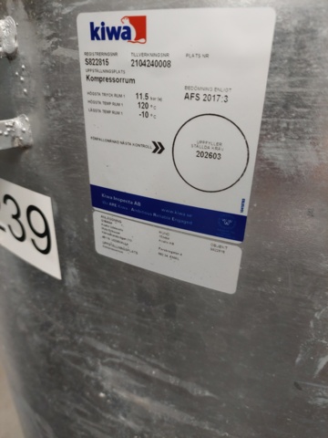 1110726-69 Complete compressor system Elgi with tank