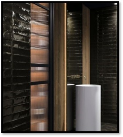 1109501-2 Tile/clinker Decus rustic negro brillo 7.5x30 - 58m2 New