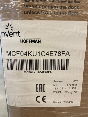 1111283-3 Electric cabinet Hoffman MCF04KU1C4E78FA New!
