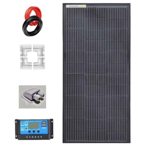 1111531-1 Solar cell package 120 W Monocrystalline for the boat or motorhome