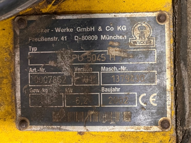 1111549-12 Soil vibrator Wacker DPU-5045 H