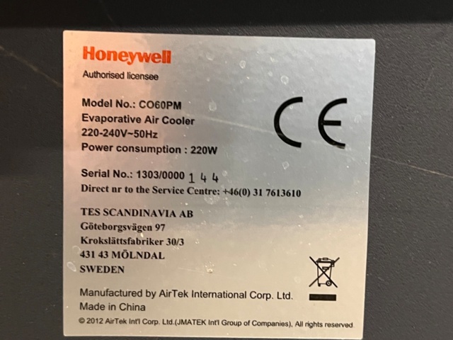 1111552-5 Air cooler Honeywell CO60PM