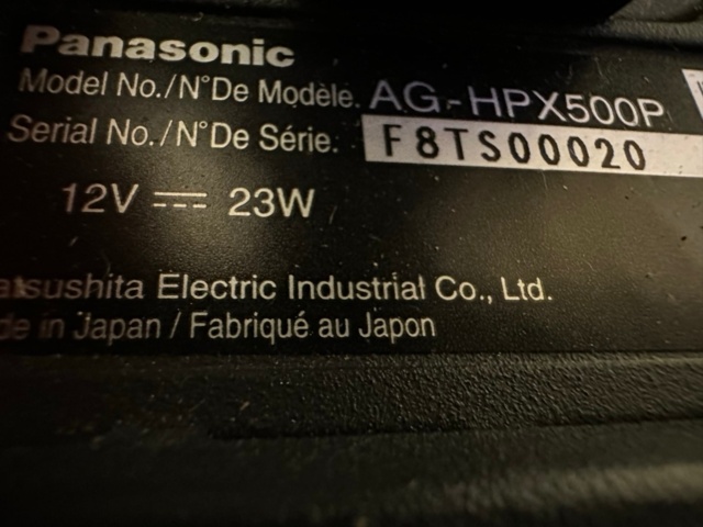 1071661-15 Film camera Panasonic AG-HPX500 Camcorder W/Canon 16X K with various accessories