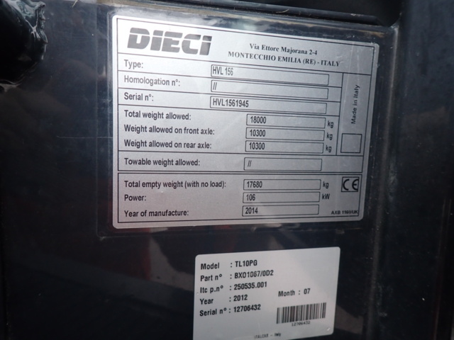 1111711-26 Telescopic loader Dieci Pegasus 40.25 -2014