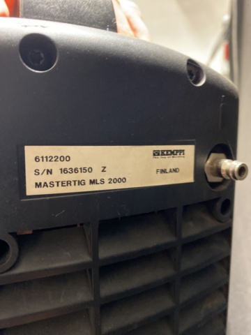 1081106-9 Tigwelt Kemppi Mastertig MLS 2000