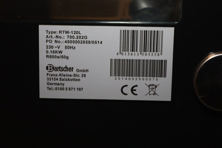 1111937-3 Exposure cooler Bartscher RTW-120L