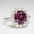 1112017-1 Ring 14K White Gold with untreated Spinel and Diamonds