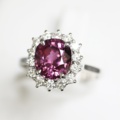 1112017-4 Ring 14K White Gold with untreated Spinel and Diamonds