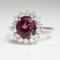1112017-5 Ring 14K White Gold with untreated Spinel and Diamonds