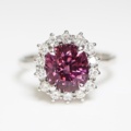 1112017-6 Ring 14K White Gold with untreated Spinel and Diamonds