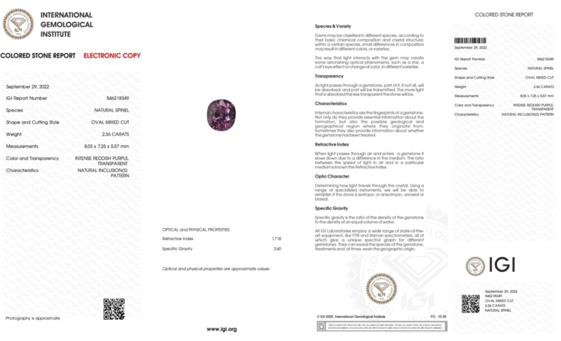 1112017-9 Ring 14K White Gold with untreated Spinel and Diamonds