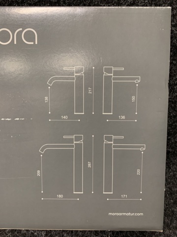 1084616-3 Tvättställsblandare Mora INXX II Sharp High Polerad Mässing