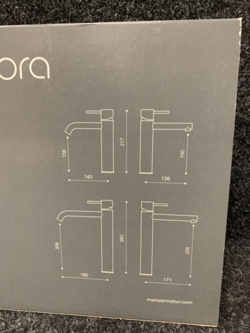 1084617-3 Tvättställsblandare Mora INXX II Sharp High Polerad Mässing