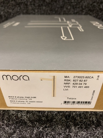 1084617-4 Tvättställsblandare Mora INXX II Sharp High Polerad Mässing