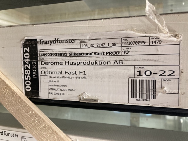 1101324-10 2 swivel windows and 1 fixed window Traryd window