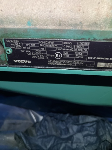 897673-31 20 foot Container volvo engine D6H -10 Caterpillar plates garbage parts