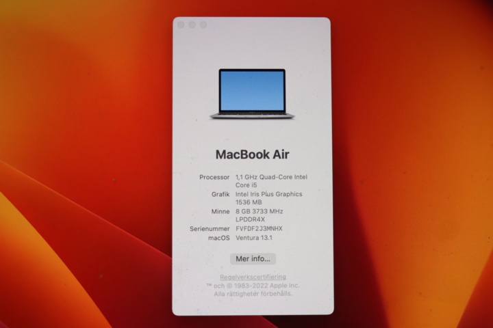 1034030-8 MacBook Air 13 i5 Ram8 (2020)