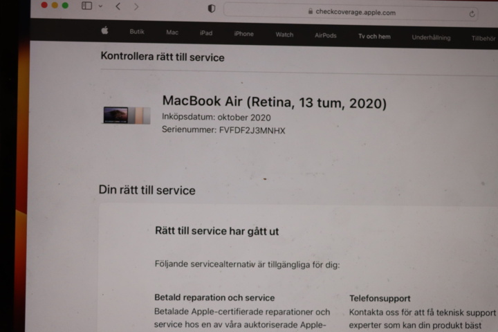 1034030-9 MacBook Air 13 i5 Ram8 (2020)