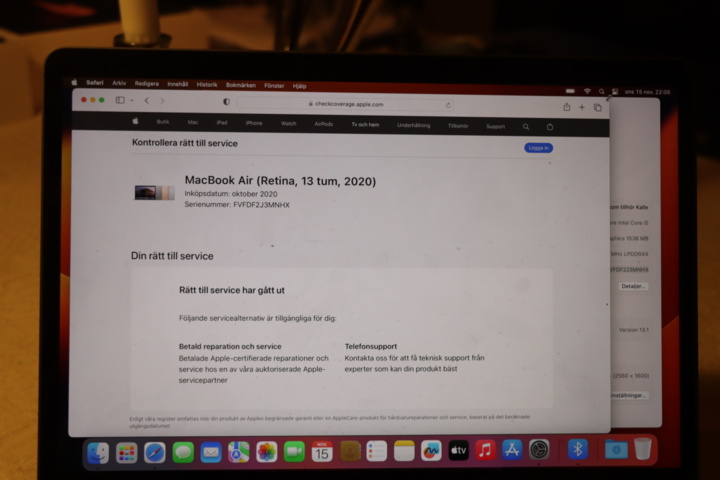 1034030-10 MacBook Air 13 i5 Ram8 (2020)