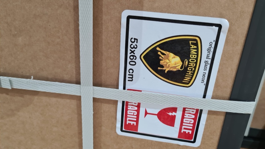 1112663-4 Lamborghini neon sign 60x53 cm