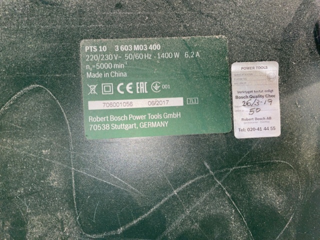 898497-9 Bosch PTS 10 Table saw