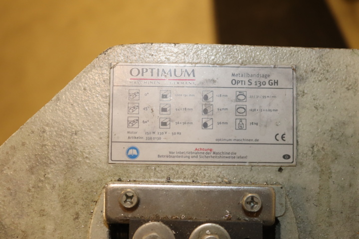 1113224-3 Optimum Opti S 130 GH Bandsaw